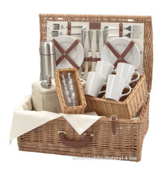 Unbranded Natural Tea Lovers Picnic Basket-4 Person
