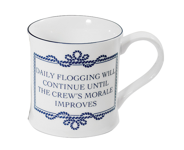 Unbranded Nautical Slogan Mug - Daily Flogging - Pers