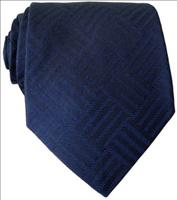 Unbranded Navy Blue Jacquard Tie by Babette Wasserman