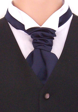 Unbranded Navy Blue Scrunchie Cravat