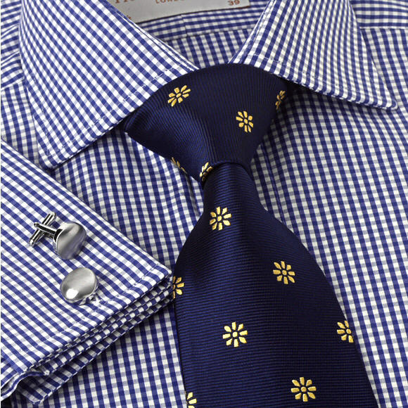 Unbranded Navy Gingham Check Shirt