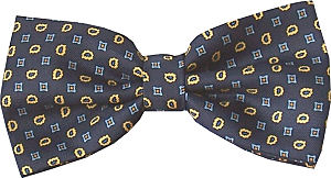 Unbranded Navy Gold Drops Bow Tie