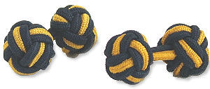 Unbranded Navy Gold Knot Cufflinks