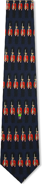 Unbranded Navy Palace Guards Silk Tie