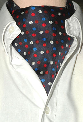 Unbranded Navy Red White Polkas Casual Cravat