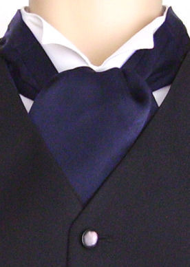 Unbranded Navy Silk Self-Tie Cravat