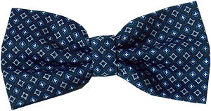Unbranded Navy Squares Bow Tie