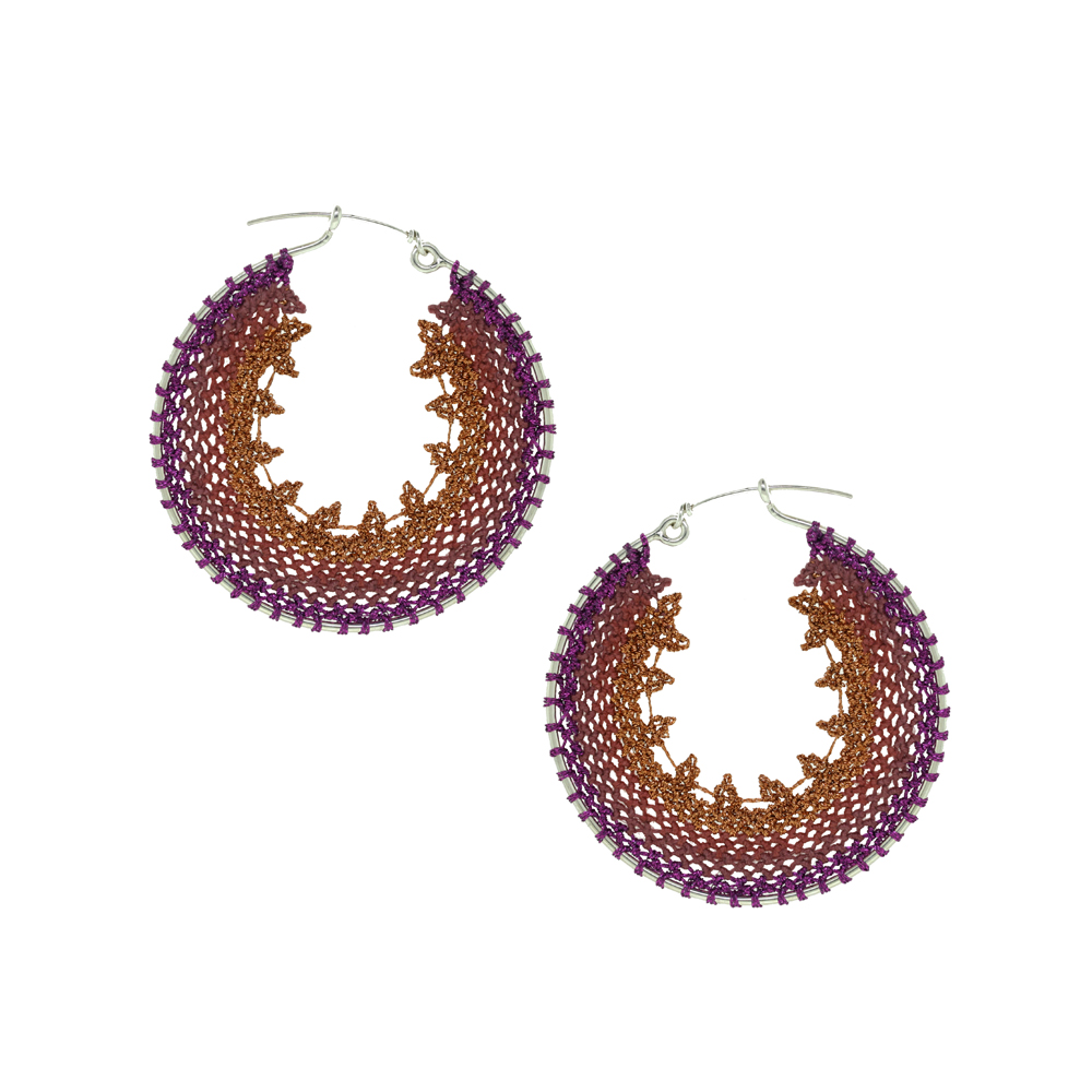 Unbranded Nayla Hoops Earrings Pink/Orange