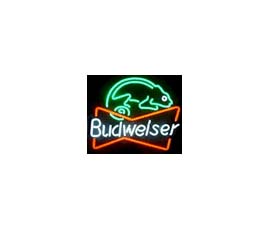 Neon Budweiser Sign - Lizard