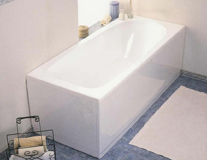 Unbranded Nerida Acrylate Bath Tub with Support 170 x 75cm