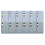Nest Of Three 6-Door Lockers-Grey