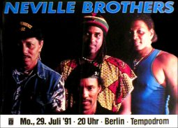 NEVILLE BROTHERS Berlin July 1991 Music Poster 84x59cm