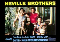 NEVILLE BROTHERS Berlin June 1990 Music Poster 84x59cm