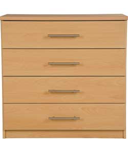 Unbranded New Anderson 4 Drawer Chest - Beech Effect