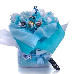 Unbranded New Baby Boy Lindt Chocolate Bouquet