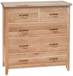 Unbranded New Court Oak 2 Over 3 Chest Of Drawers