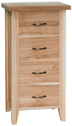 Unbranded New Court Oak 4 Drawer Wellington Chest (Steel