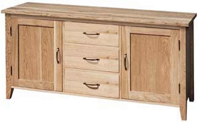 Unbranded New Court Oak Dresser Base/Sideboard with 3