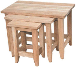 Unbranded New Court Oak Nest of Tables