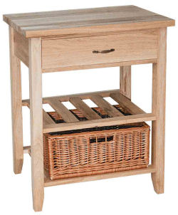 Unbranded New Court Oak Small Side Table (Steel handles)