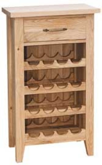Unbranded New Court Oak Wine Rack 16 Bottles (Steel handles)