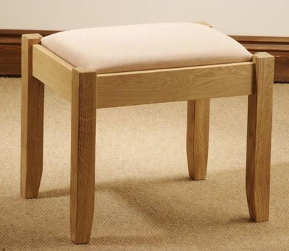 Unbranded New Court Solid Oak Dressing Table Stool