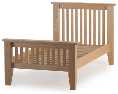 Unbranded New England - Ash Bed - High Footboard - Single,