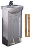 New England 420mm Vanity Unit - Beech with Handle 4