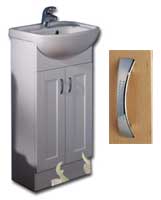 New England 420mm Vanity Unit - White with Handle 1