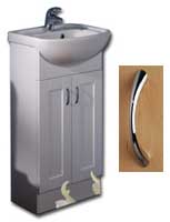 New England 420mm Vanity Unit - White with Handle 2
