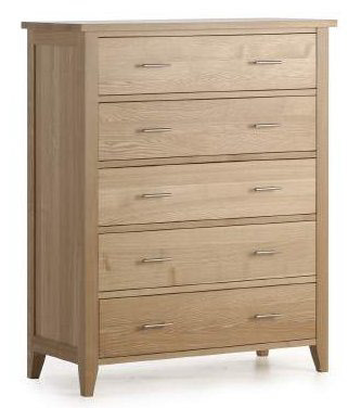 Unbranded New England Ash 5 Drawer Chest of Drawers