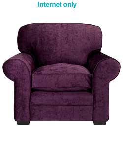 Unbranded New Lucy Chair - Damson Velvet