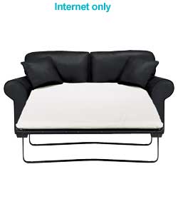 Unbranded New Lucy Metal Action Sofabed - Black Leather Effect