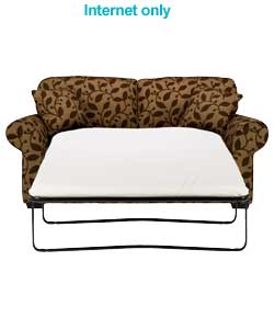 Unbranded New Lucy Metal Action Sofabed - Chocolate Leaf