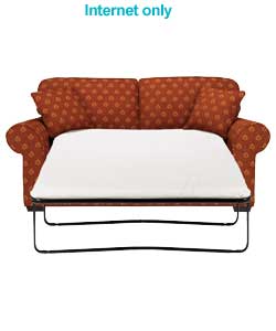 Unbranded New Lucy Metal Action Sofabed - Terracotta Leaf