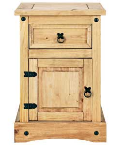Size (H)76, (W)53, (D)48cm. Original handcrafted furniture of solid pine with a waxed surface. Rusti