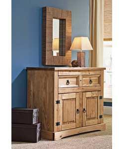 Original handcrafted furniture of solid pine with a beautiful smooth oiled surface.Rustic black