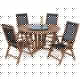 Unbranded New Oxford 1.3m Table with Granite Lazy Susan and 4 Chairs Set