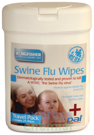 Unbranded **New Product**Swine Flu Wipes Travel Pack x25