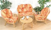 New Roma Cane Furniture Set With Coffee Table