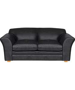 Unbranded New Shannon Leather Effect Sofa Bed - Black
