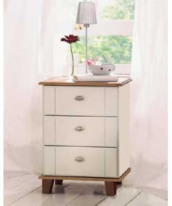 New Virginia 3 Drawer Bedside Chest