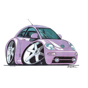 Unbranded New VW Beetle - Lilac Kids T-shirt