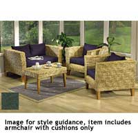 Newbury Armchair with Half Panama Cushions Cactus