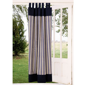 Unbranded Newlyn Stripe Blackout Tab Top Curtains (Pair of curtains)
