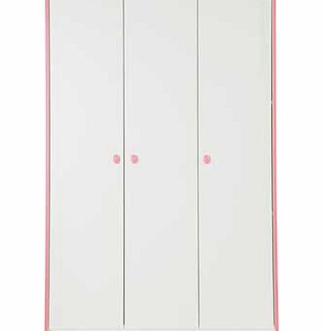 Unbranded Newport 3 Door Wardrobe - Pink