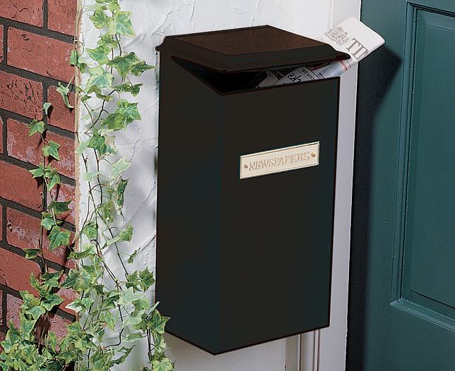 Unbranded Newspaper Box, Black, Plain