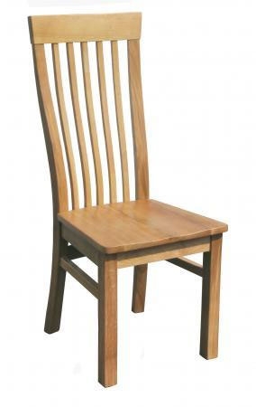 Unbranded Newtown Oak Timber Seat Dining Chair - Pair