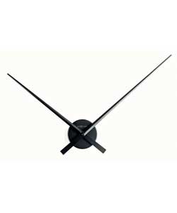Nextime Minimal Hands Only Wall Clock - Black