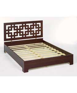 Unbranded Nia Chocolate Double Bed - Frame Only